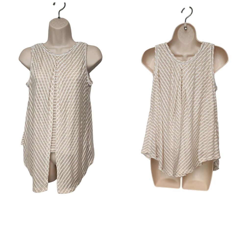JPR STUDIO Women's Sleeveless Eyelet Lace Yoke Top MP
